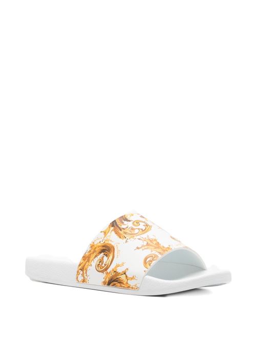 Ciabatta uomo con stampa barocca Versace jeans Couture | 80YA3SQ4ZS365G03